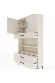 Arges Dolap 4 Raflı 3 Çekmeceli 2 Kapaklı 88x30x163 - S21M093V1A