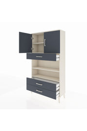 Arges Dolap 4 Raflı 3 Çekmeceli 2 Kapaklı 88x30x163 - S21M093V2A
