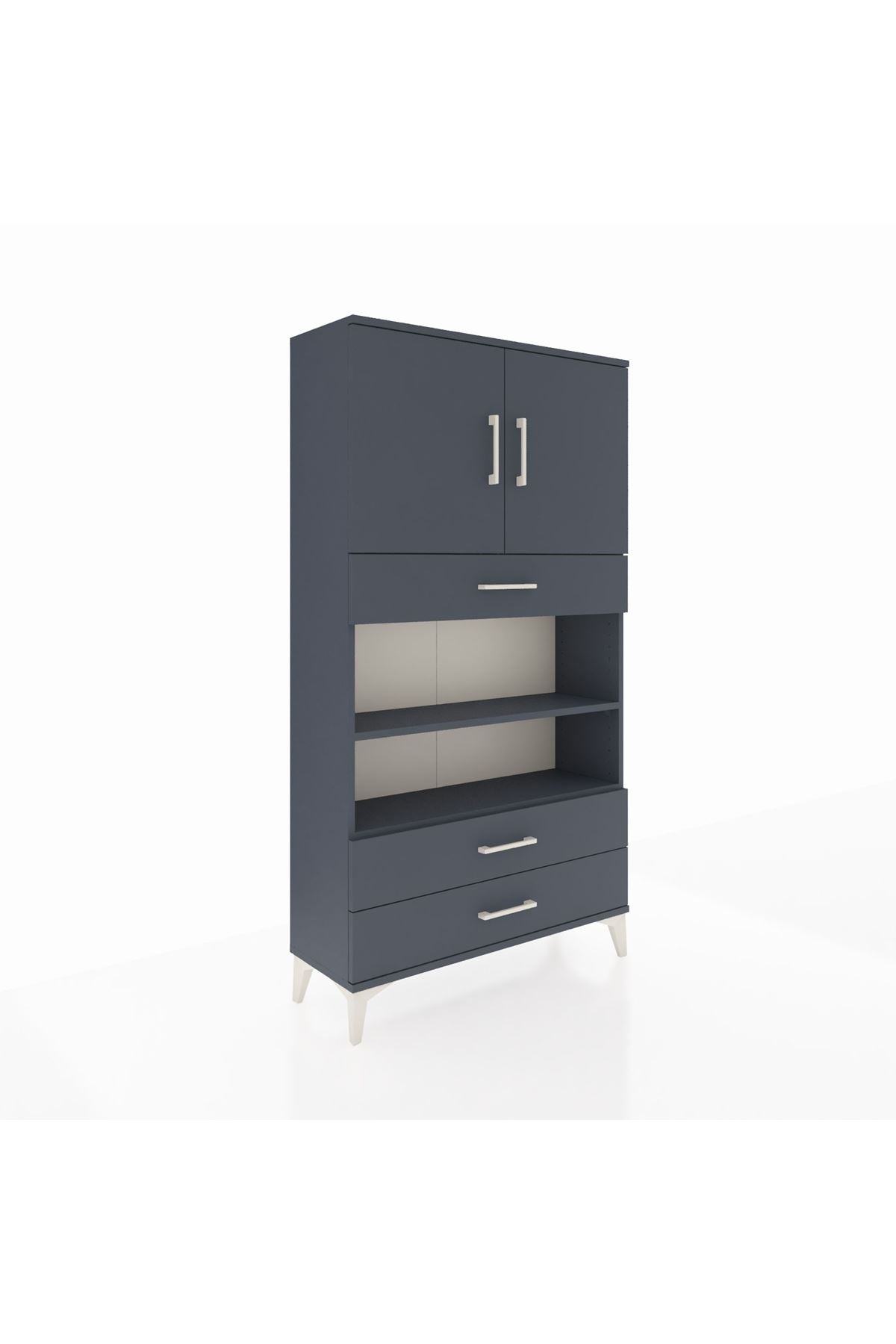 Arges Dolap 4 Raflı 3 Çekmeceli 2 Kapaklı 88x30x163 - S21M093V5A