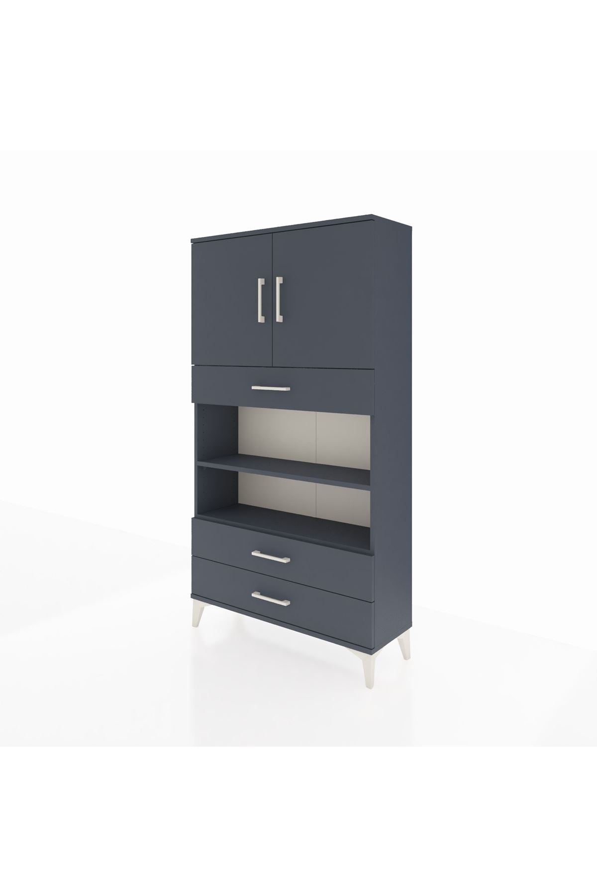 Arges Dolap 4 Raflı 3 Çekmeceli 2 Kapaklı 88x30x163 - S21M093V5A
