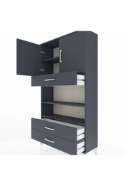 Arges Dolap 4 Raflı 3 Çekmeceli 2 Kapaklı 88x30x163 - S21M093V5A