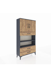 Arges Dolap 4 Raflı 3 Çekmeceli 2 Kapaklı 88x30x163 - S21M093V6A