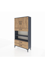 Arges Dolap 4 Raflı 3 Çekmeceli 2 Kapaklı 88x30x163 - S21M093V6A