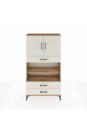 Arges Dolap 4 Raflı 3 Çekmeceli 2 Kapaklı 88x30x163 - S21M093V7A