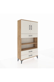 Arges Dolap 4 Raflı 3 Çekmeceli 2 Kapaklı 88x30x163 - S21M093V7A