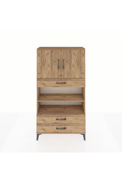 Arges Dolap 4 Raflı 3 Çekmeceli 2 Kapaklı 88x30x163 - S21M093V9A