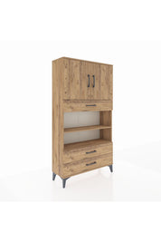 Arges Dolap 4 Raflı 3 Çekmeceli 2 Kapaklı 88x30x163 - S21M093V9A