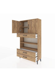 Arges Dolap 4 Raflı 3 Çekmeceli 2 Kapaklı 88x30x163 - S21M093V9A