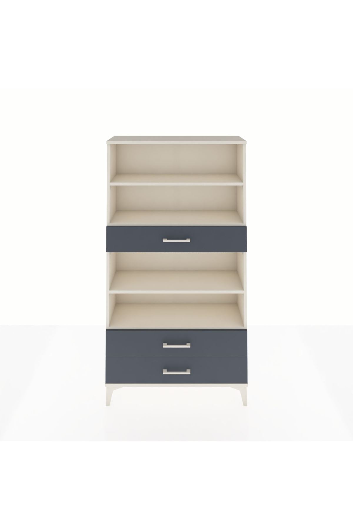 Arges Dolap 4 Raflı 3 Çekmeceli 88x30x163 - S21M094V2A