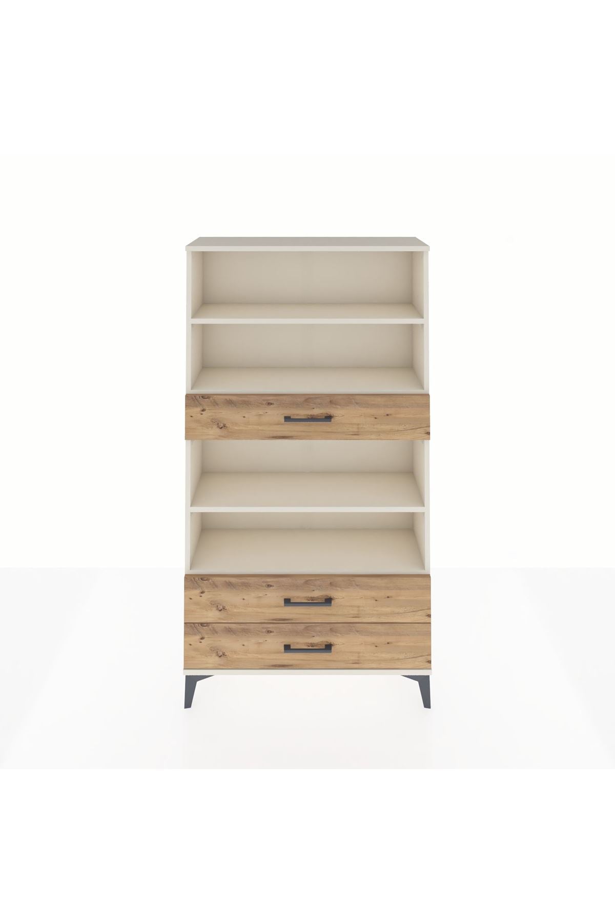 Arges Dolap 4 Raflı 3 Çekmeceli 88x30x163 - S21M094V3A