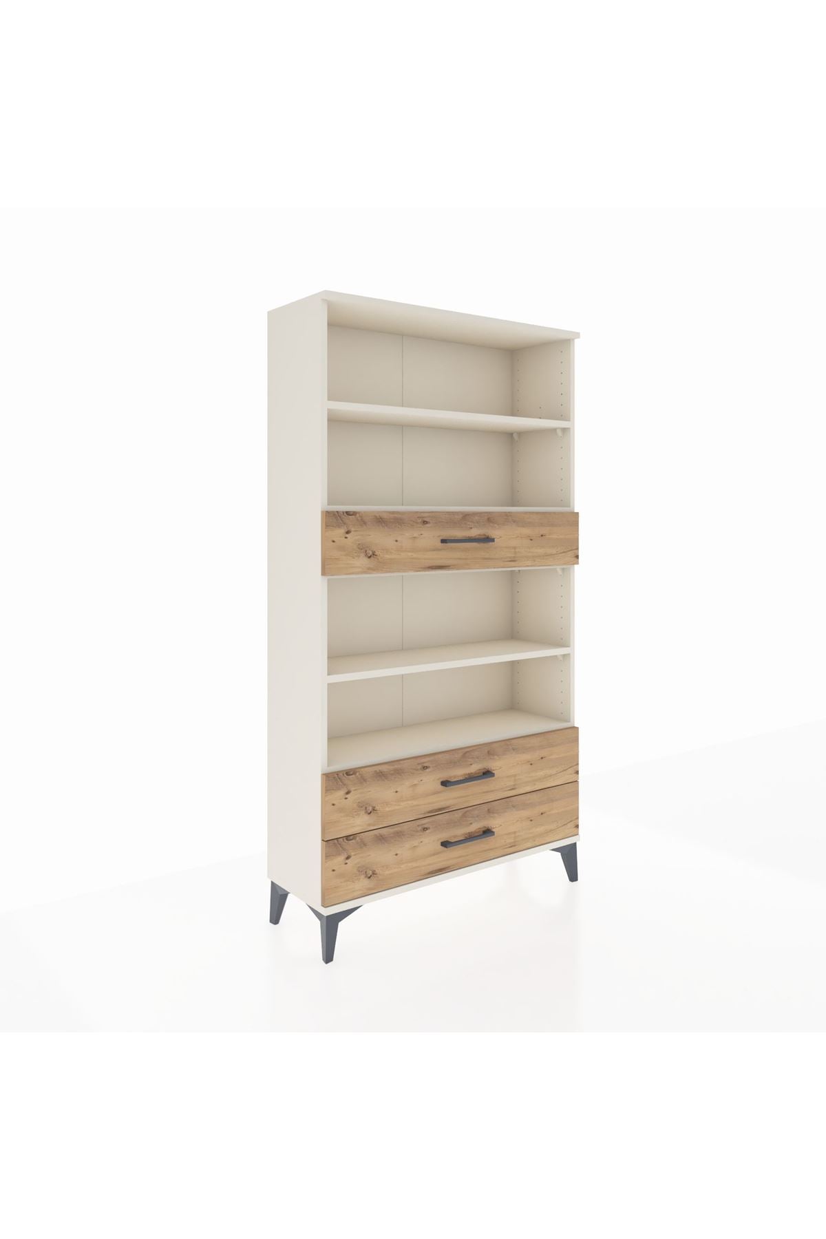Arges Dolap 4 Raflı 3 Çekmeceli 88x30x163 - S21M094V3A