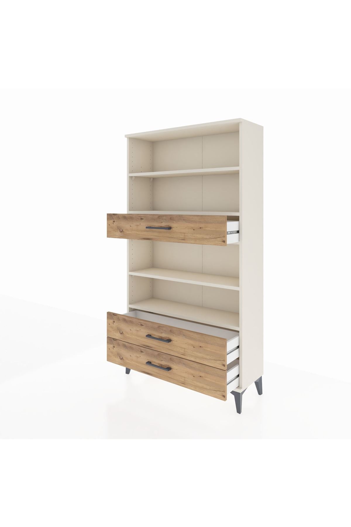 Arges Dolap 4 Raflı 3 Çekmeceli 88x30x163 - S21M094V3A