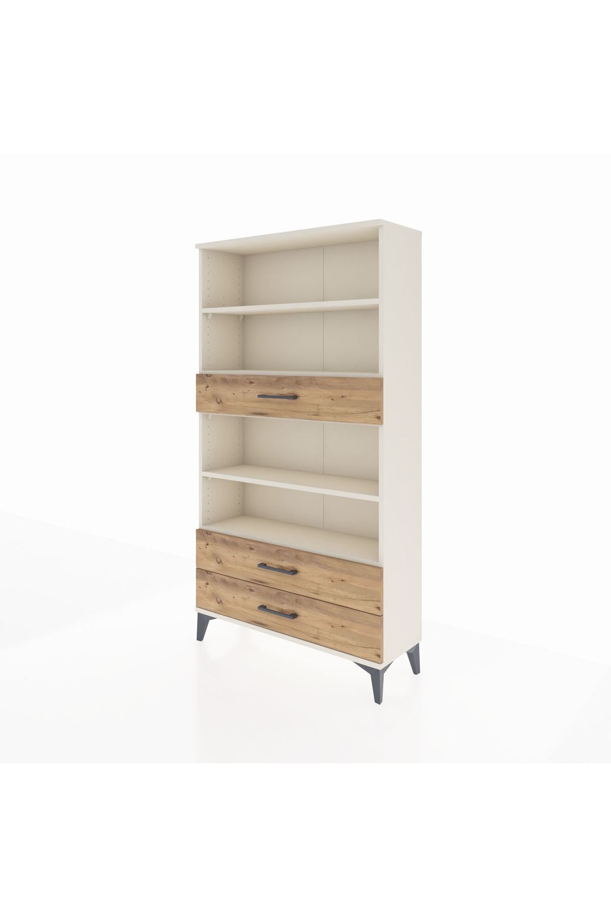 Arges Dolap 4 Raflı 3 Çekmeceli 88x30x163 - S21M094V3A