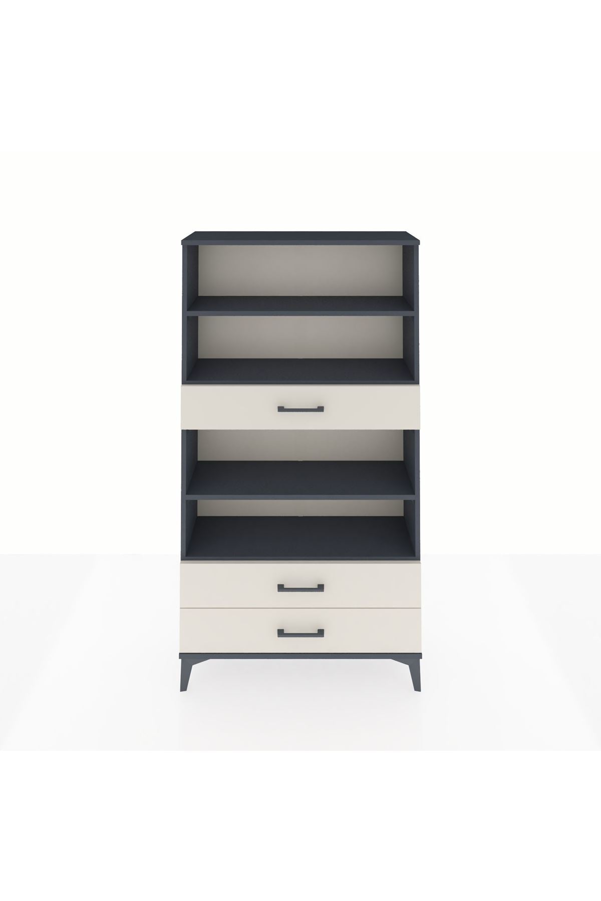 Arges Dolap 4 Raflı 3 Çekmeceli 88x30x163 - S21M094V4A