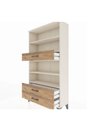 Arges Dolap 4 Raflı 3 Çekmeceli 88x30x163 - S21M094V3A