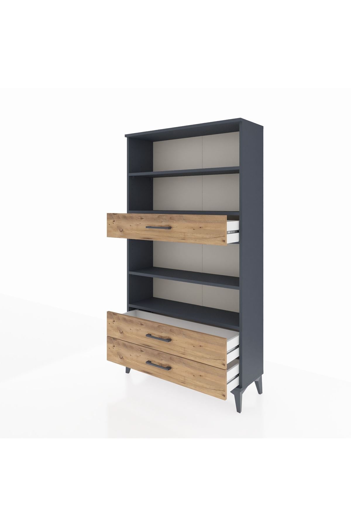 Arges Dolap 4 Raflı 3 Çekmeceli 88x30x163 - S21M094V6A