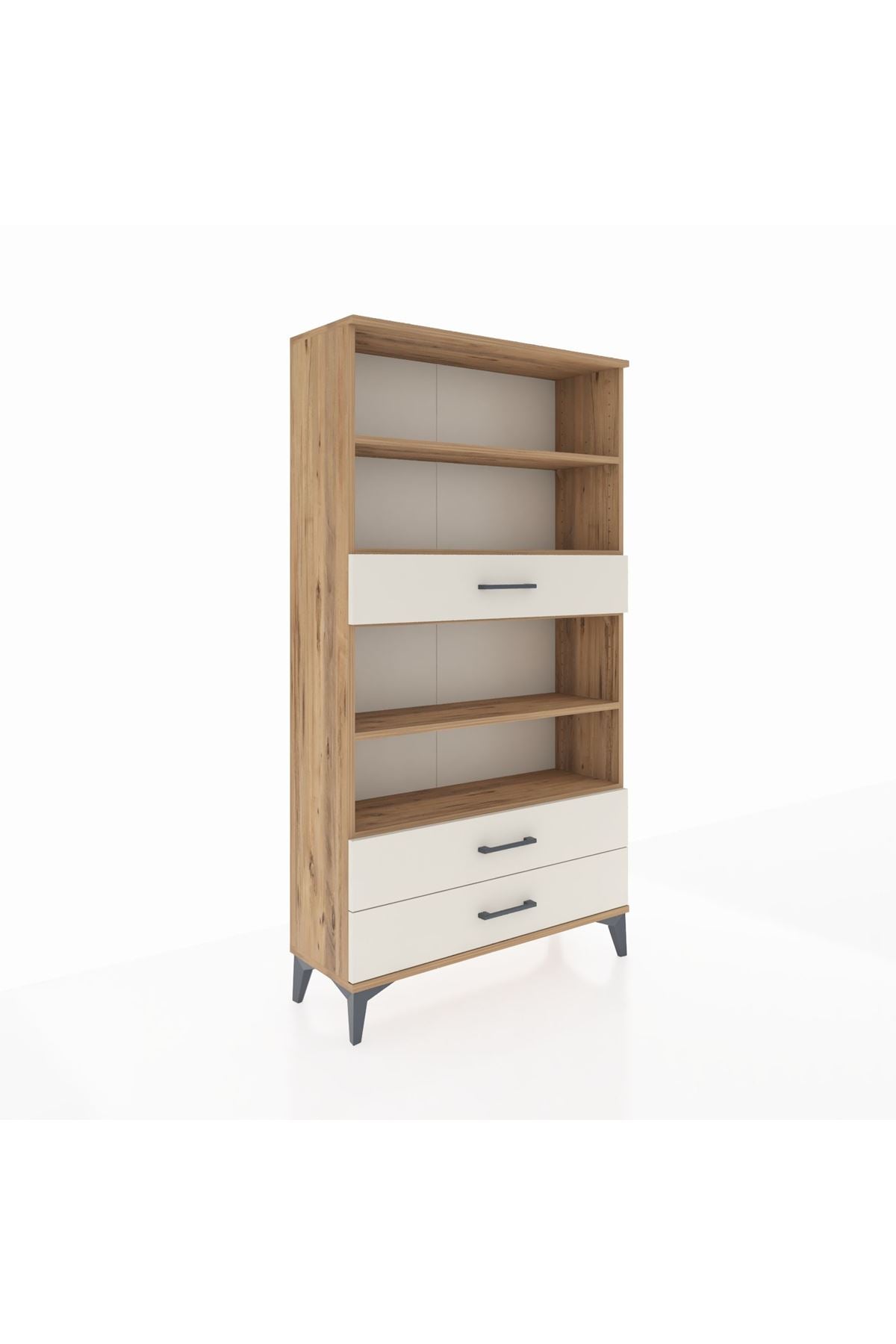 Arges Dolap 4 Raflı 3 Çekmeceli 88x30x163 - S21M094V7A