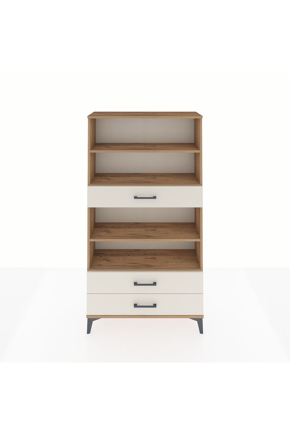 Arges Dolap 4 Raflı 3 Çekmeceli 88x30x163 - S21M094V7A