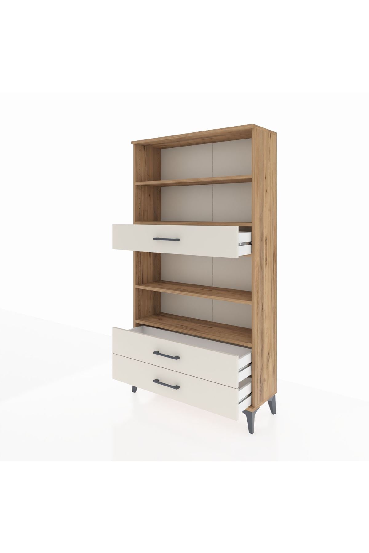 Arges Dolap 4 Raflı 3 Çekmeceli 88x30x163 - S21M094V7A
