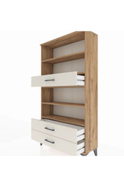 Arges Dolap 4 Raflı 3 Çekmeceli 88x30x163 - S21M094V7A