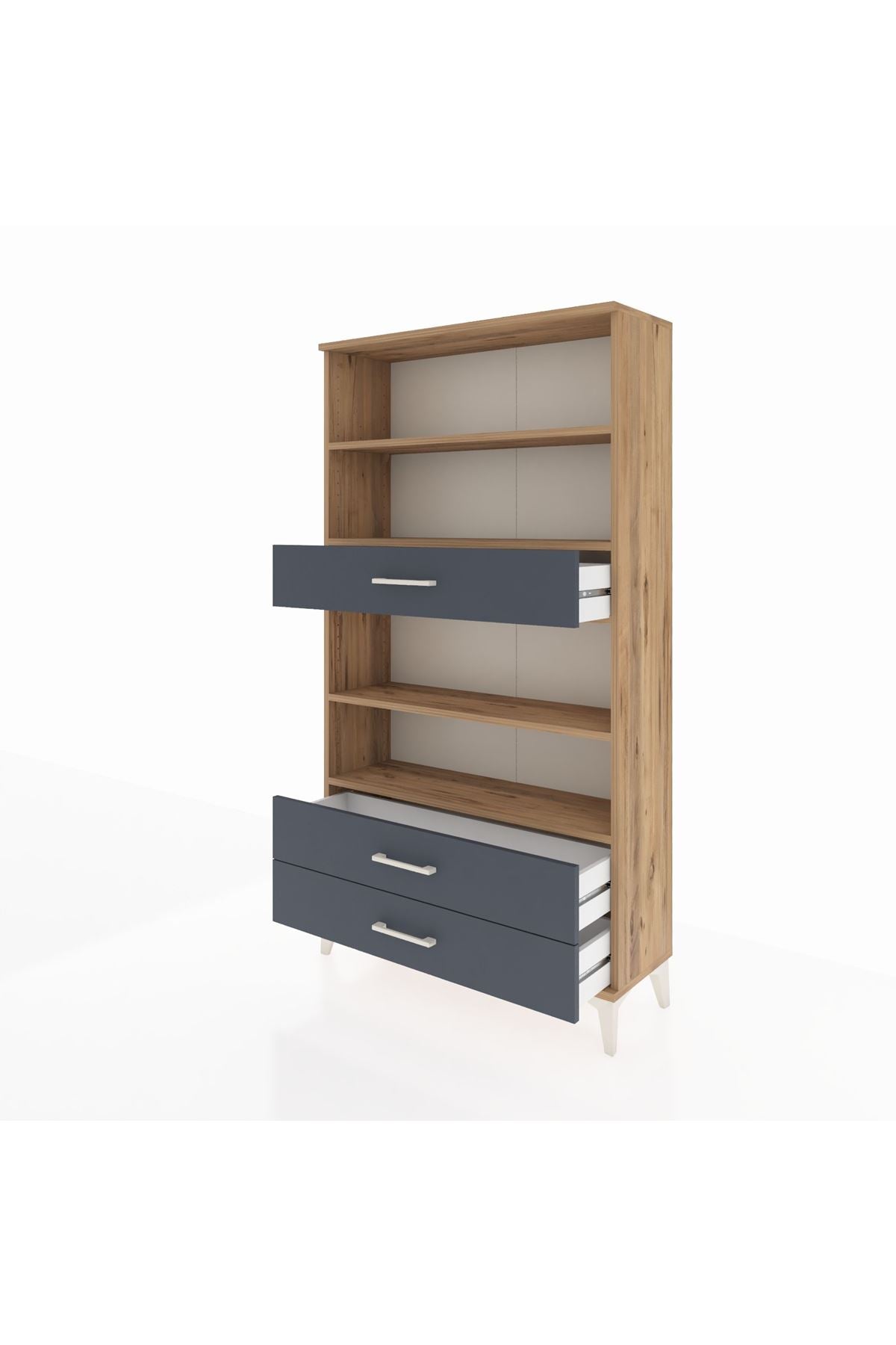 Arges Dolap 4 Raflı 3 Çekmeceli 88x30x163 - S21M094V8A