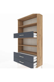 Arges Dolap 4 Raflı 3 Çekmeceli 88x30x163 - S21M094V8A