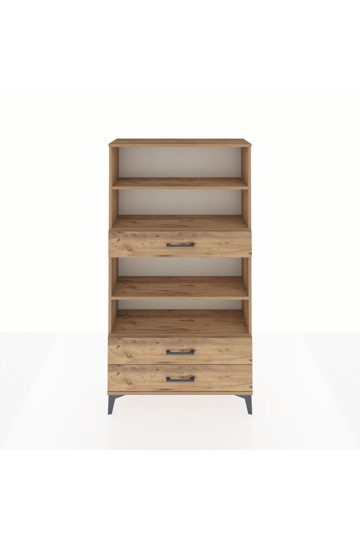 Arges Dolap 4 Raflı 3 Çekmeceli 88x30x163 - S21M094V9A