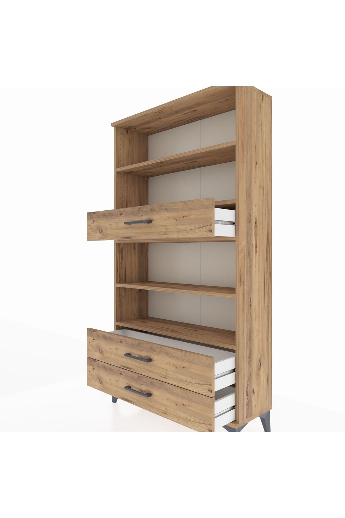 Arges Dolap 4 Raflı 3 Çekmeceli 88x30x163 - S21M094V9A