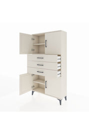Arges Dolap 3 Raflı 3 Çekmeceli 4 Kapaklı 88x30x163 - S21M095V1A