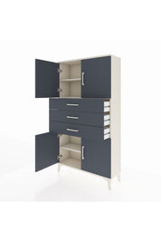 Arges Dolap 3 Raflı 3 Çekmeceli 4 Kapaklı 88x30x163 - S21M095V2A