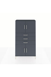 Arges Dolap 3 Raflı 3 Çekmeceli 4 Kapaklı 88x30x163 - S21M095V5A