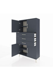 Arges Dolap 3 Raflı 3 Çekmeceli 4 Kapaklı 88x30x163 - S21M095V5A
