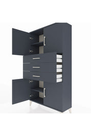 Arges Dolap 3 Raflı 3 Çekmeceli 4 Kapaklı 88x30x163 - S21M095V5A