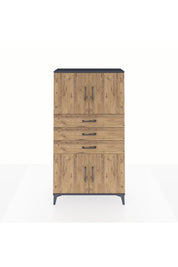Arges Dolap 3 Raflı 3 Çekmeceli 4 Kapaklı 88x30x163 - S21M095V6A