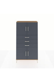 Arges Dolap 3 Raflı 3 Çekmeceli 4 Kapaklı 88x30x163 - S21M095V8A