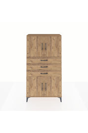 Arges Dolap 3 Raflı 3 Çekmeceli 4 Kapaklı 88x30x163 - S21M095V9A