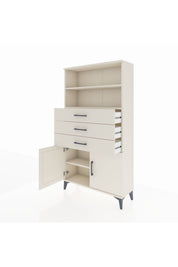 Arges Dolap 3 Raflı 3 Çekmeceli 2 Kapaklı 88x30x163 - S21M096V1A