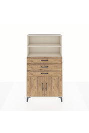 Arges Dolap 3 Raflı 3 Çekmeceli 2 Kapaklı 88x30x163 - S21M096V3A