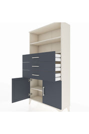 Arges Dolap 3 Raflı 3 Çekmeceli 2 Kapaklı 88x30x163 - S21M096V2A
