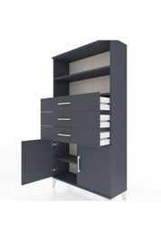 Arges Dolap 3 Raflı 3 Çekmeceli 2 Kapaklı 88x30x163 - S21M096V5A