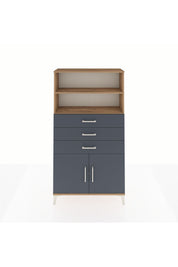 Arges Dolap 3 Raflı 3 Çekmeceli 2 Kapaklı 88x30x163 - S21M096V8A