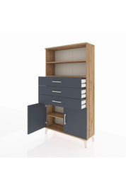 Arges Dolap 3 Raflı 3 Çekmeceli 2 Kapaklı 88x30x163 - S21M096V8A