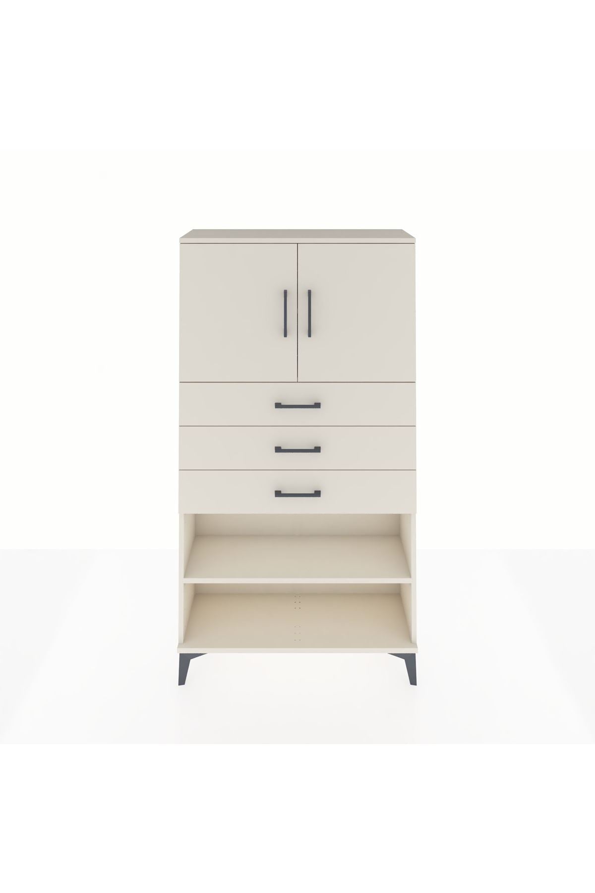 Arges Dolap 3 Raflı 3 Çekmeceli 2 Kapaklı 88x30x163 - S21M097V1A