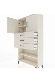 Arges Dolap 3 Raflı 3 Çekmeceli 2 Kapaklı 88x30x163 - S21M097V1A