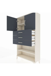 Arges Dolap 3 Raflı 3 Çekmeceli 2 Kapaklı 88x30x163 - S21M097V2A