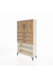 Arges Dolap 3 Raflı 3 Çekmeceli 2 Kapaklı 88x30x163 - S21M097V3A