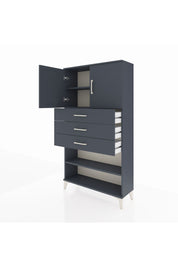 Arges Dolap 3 Raflı 3 Çekmeceli 2 Kapaklı 88x30x163 - S21M097V5A
