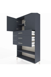 Arges Dolap 3 Raflı 3 Çekmeceli 2 Kapaklı 88x30x163 - S21M097V5A