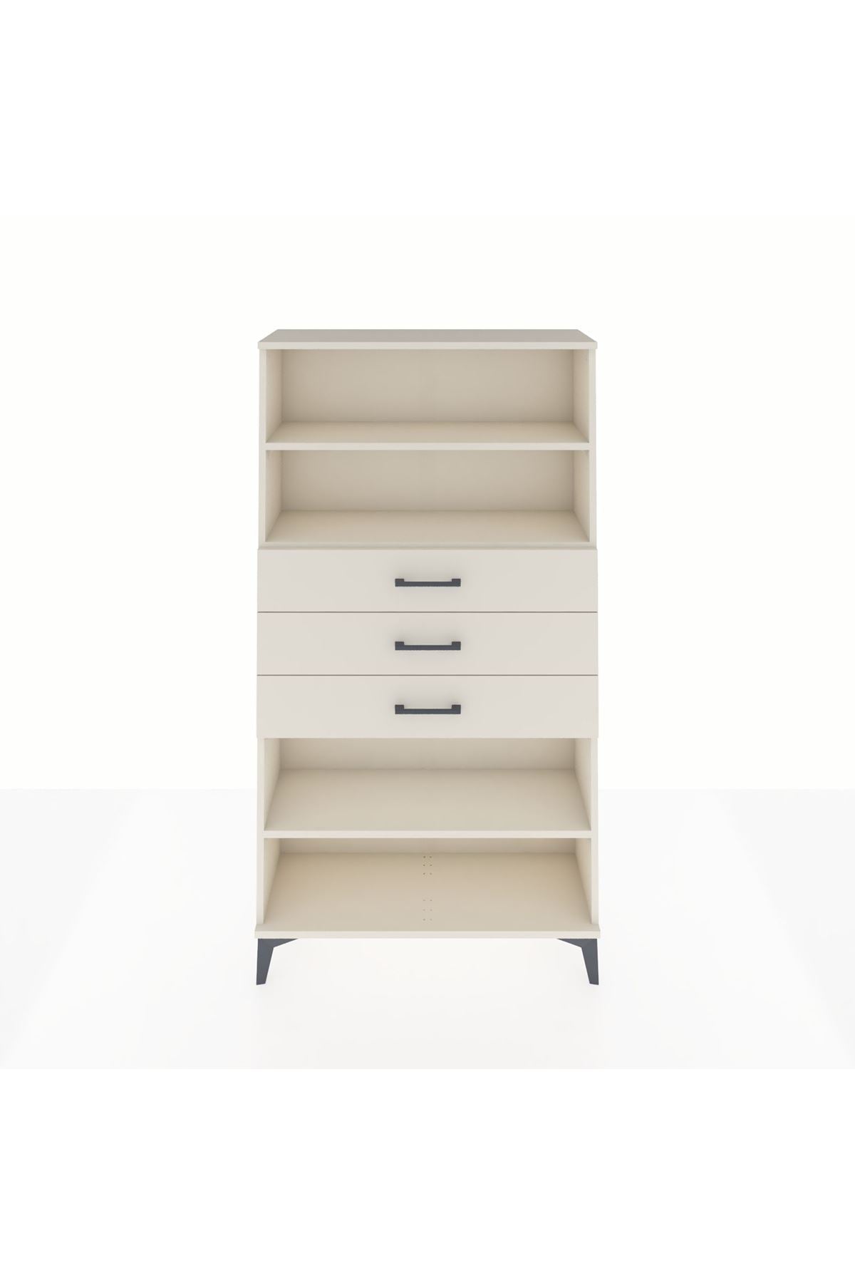 Arges Dolap 3 Raflı 3 Çekmeceli 88x30x163 - S21M098V1A