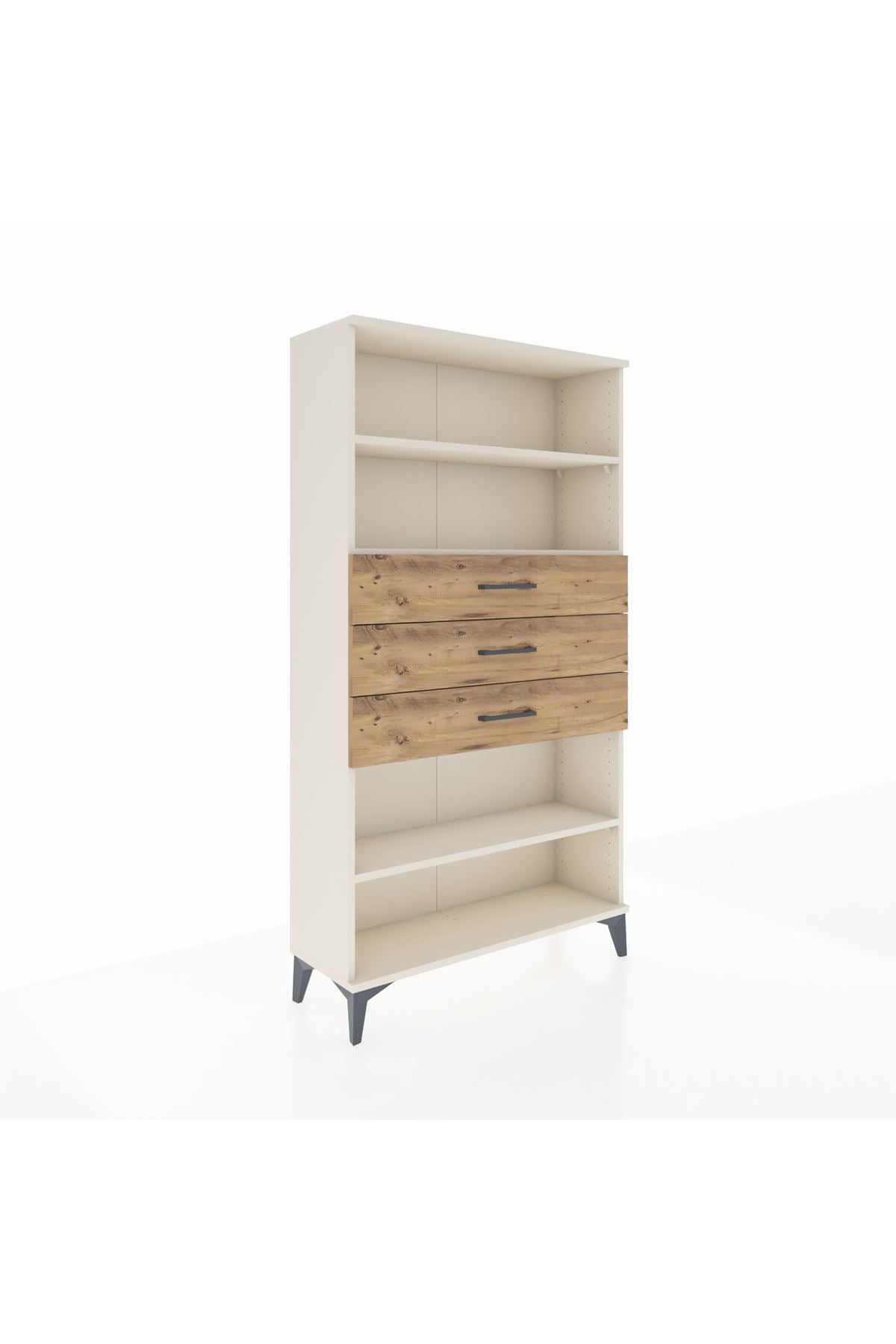 Arges Dolap 3 Raflı 3 Çekmeceli 88x30x163 - S21M098V3A
